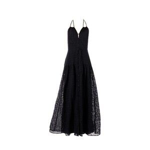 NWT J.Crew Collection Anguilla Halter Maxi in Black Eyelet Long Tank Dress 16